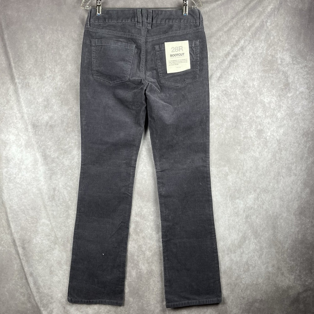 J Crew Bootcut Jeans 28R Gray Vintage Corduroy Favorite Fit Stretch Low Rise NWT - Picture 2 of 8
